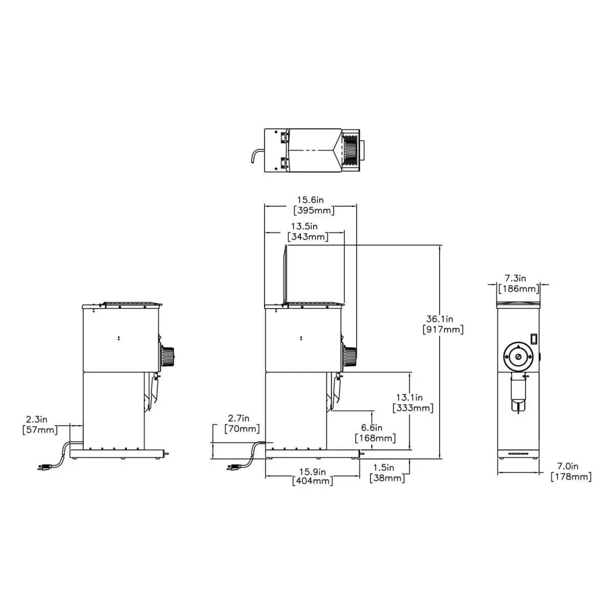 Bunn G2 HD 2 lb. Bulk Coffee Grinder Black 22102.0000 - Image 3